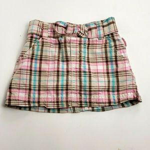 OshKosh Bgosh, Girl's Skort, Sz 2T, Pastel Plaid